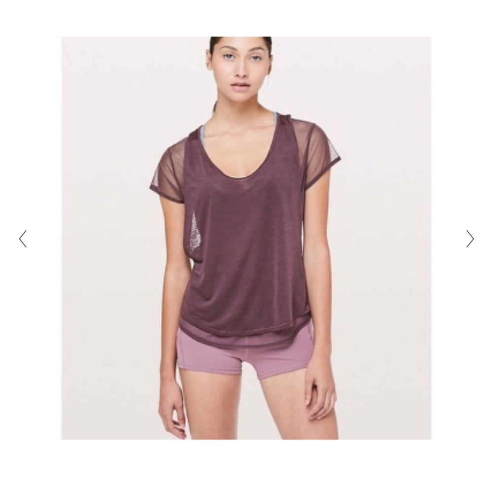 Lululemon Set The Course Short Sleeve Purple US 4
